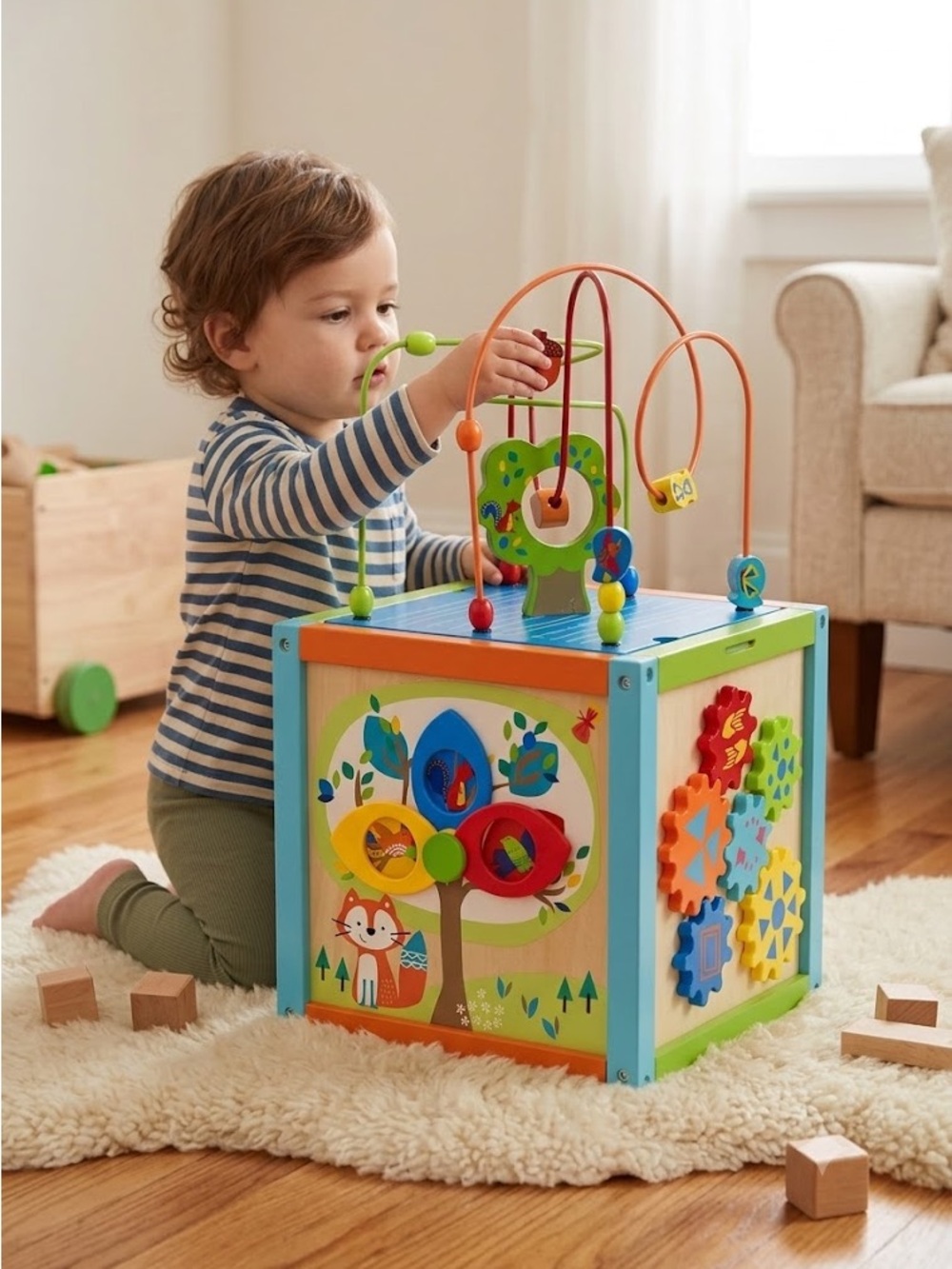5 side wooden Giant Activity Cube